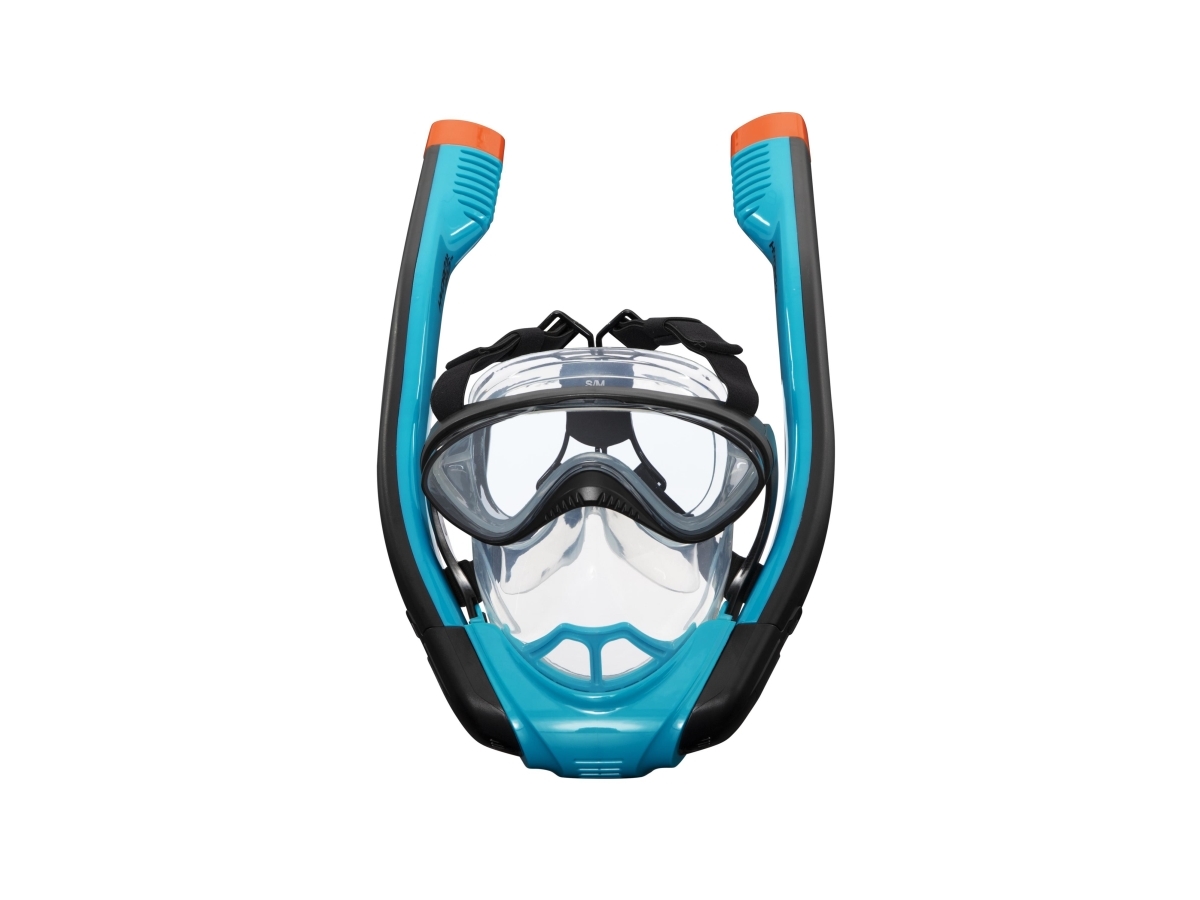 Bestway 24060, Voksen, Fuld Ansigtsmaske, Sort, Blå, Orange, Transparent, S/M, /, 3730 Mm