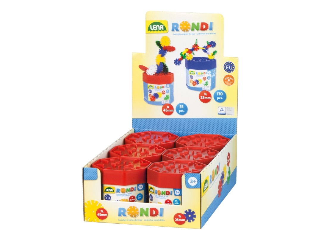 Lena Rondi Building Box Assortment, 4 Jahr(E), 55 Stück(E), Kunststoff