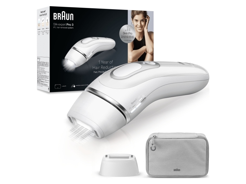 Braun Silk-Expert Pro Silk Expert Pro 3 Pl3020, Lichtimpulstechnologie (Ipl), Silber, Weiß, Vereinigtes Königreich, Ac, 100 - 240 V, Box