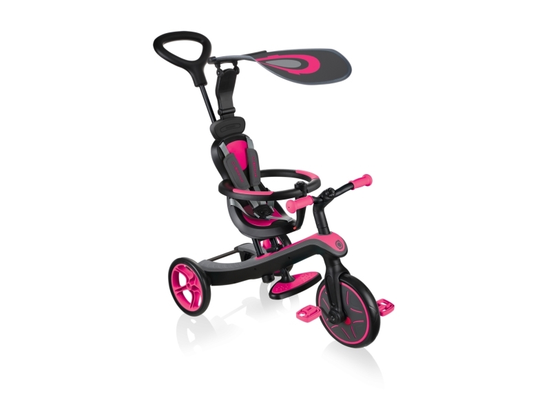 Globber Trike Explorer, Pige, Forside drev, Stående, Børn, Solidt hjul, Lyserød
