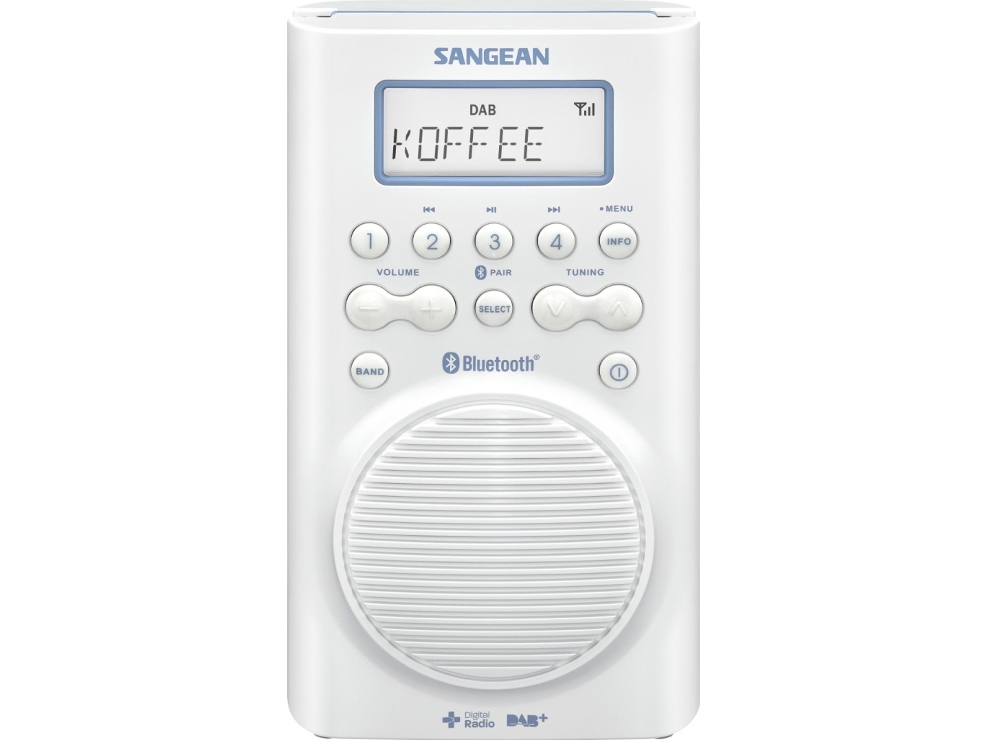 Badezimmerradio Sangean H205 Dab+, Fm Wasserdicht Weiß