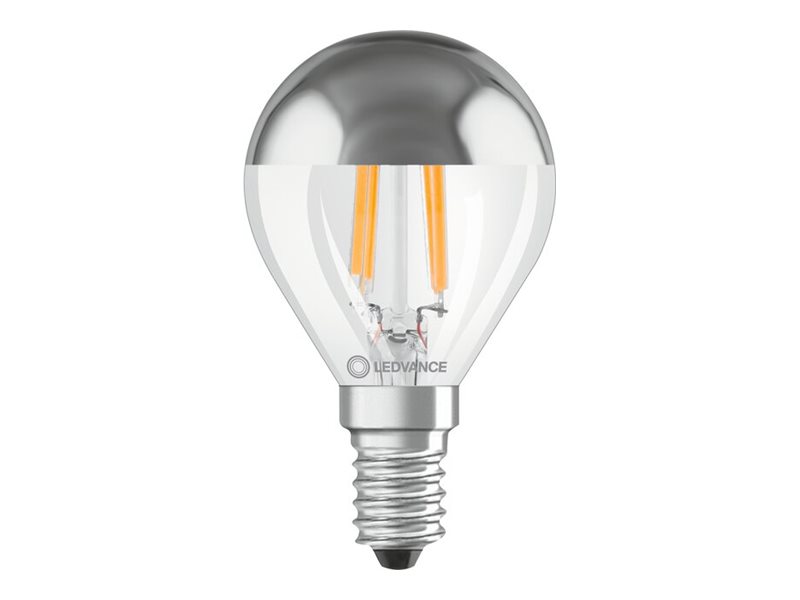 Ledvance Value Class - Led-Filament-Lyspære - Form: P45 - E14 - 4 W (Tilsvarende 31 W) - Klasse F - Varmt Hvidt Lys - 2700 K - Klar, Spejl