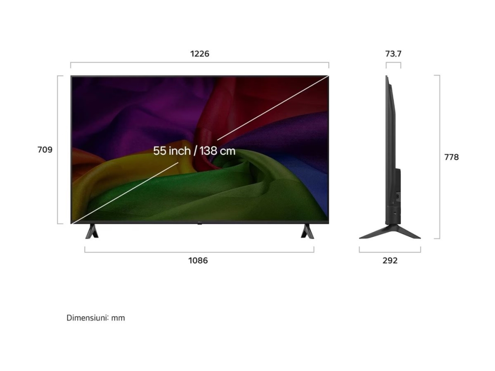 Lg 55Nu800b3la – Lcd-Fernseher Mit Led-Hintergrundbeleuchtung, 55" Diagonale – Smart Tv – Webos – 4K Uhd (2160P) 3840 X 2160 – Hdr