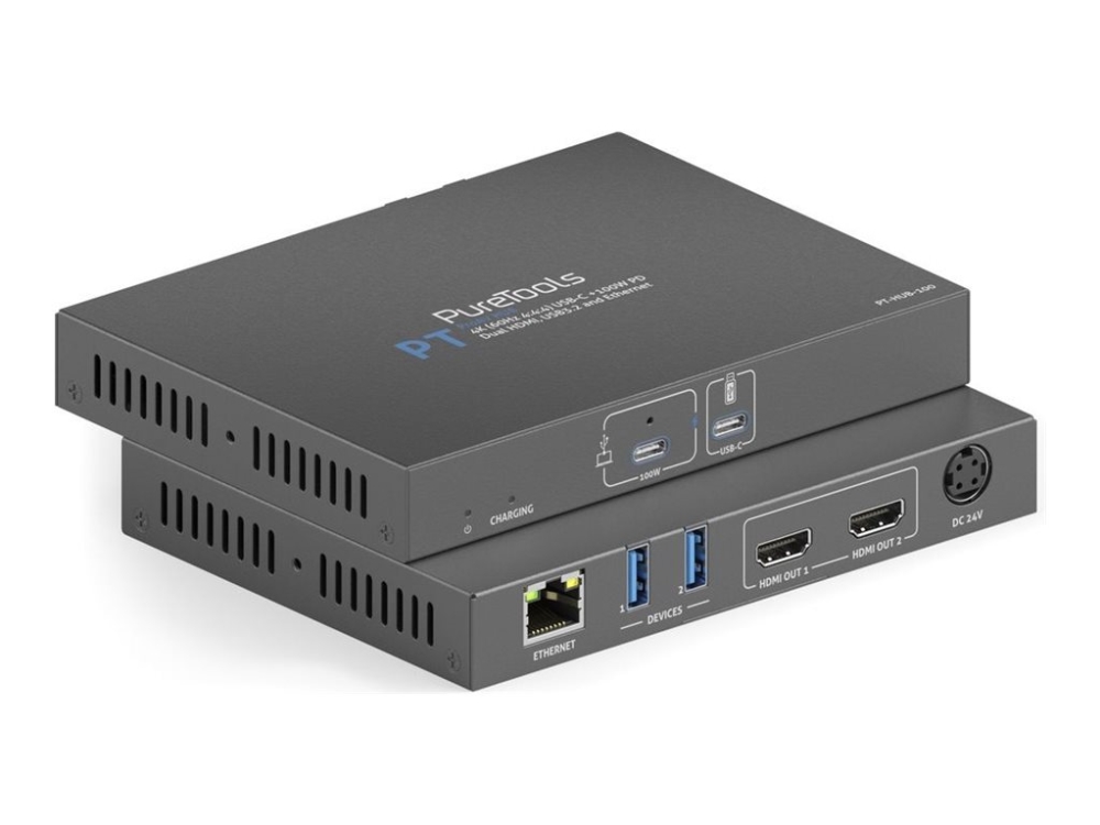 Puretools - Proav Usb-C Alt-Mode Docking Station - 4K (60Hz 4:4:4) Usb-C + 100W Pd Dual 4K Hdmi Ausgang, Usb 3.2 Und Ethernet