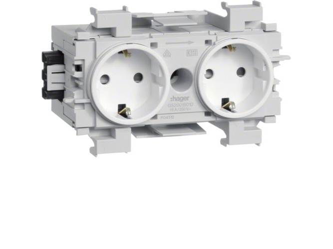Stikkontakt ecoline 2xschuko front