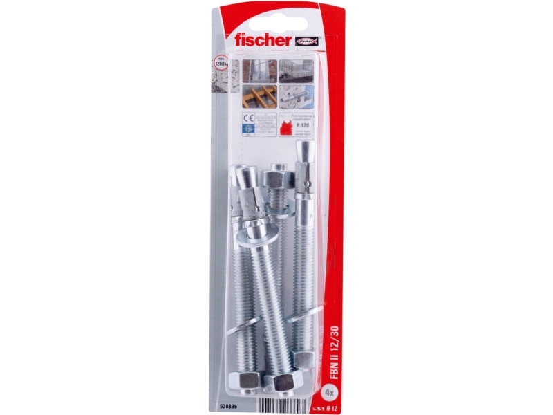 Fischer 538896, Spreizdübel, Beton, M12, 109 Mm, 1,2 Cm, 10 Cm