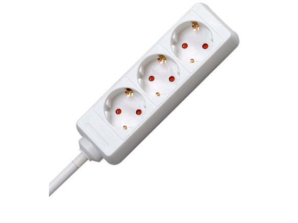 Kopp 128613003, 1,4 M, Drinnen, Typ F, Rot, Weiß, 3 Ac-Ausgänge, 16 A