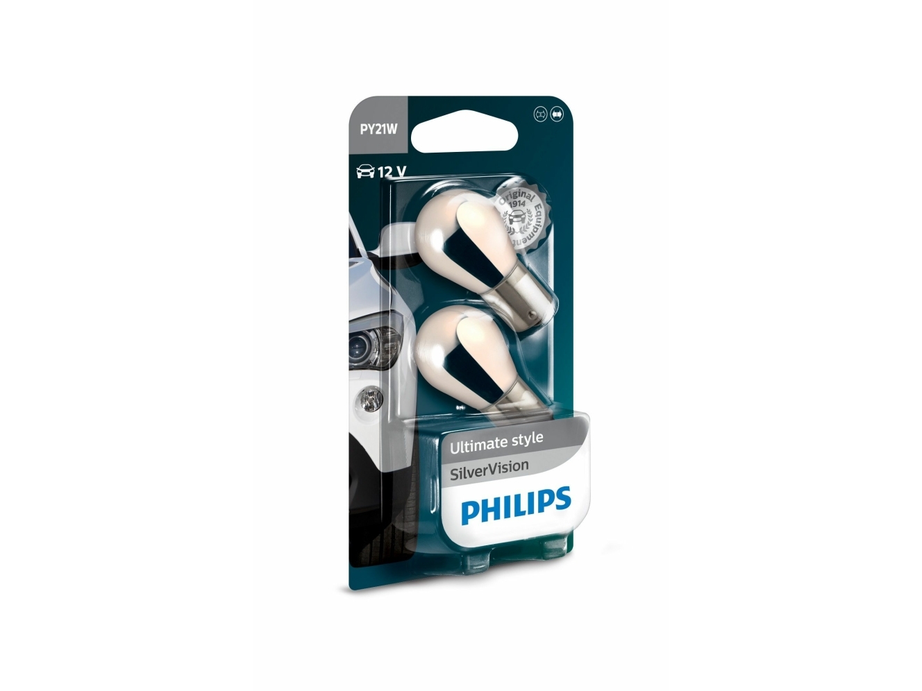Philips Silvervision 12496Svb2 Standard-Signal- Und -Innenbeleuchtung, 21 W, 12 V, 2 Stück(E)