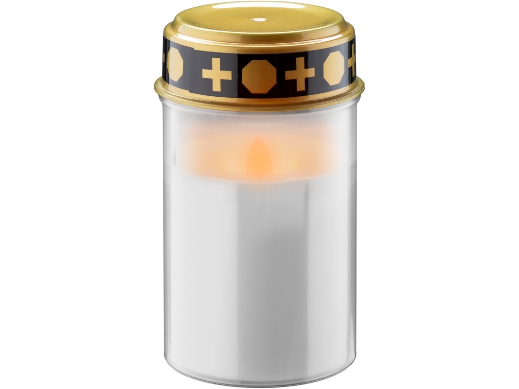 No Name Led Grave Candle With Timer, White