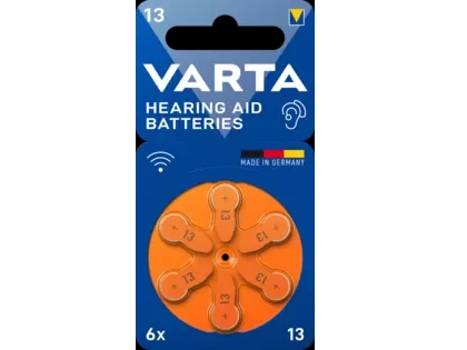 Varta 24606 101 416, Engangsbatteri, Zink-Luft, 1,45 V, 6 Stk, Høreapparat, Orange