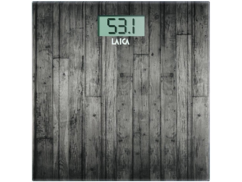 Laica Electronic Personal Scale, Elektronisk Personlig Vægt, 180 Kg, 100 G, Træ, Kg, Lb, St, Firkant