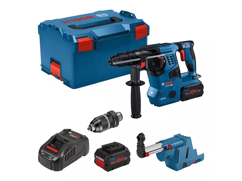 Bosch Gbh 18V-28 Cf Professional, Sds Plus, Schwarz, Blau, Rot, Bürstenloser Motor, 2,8 Cm, 3,3 J, 4220 Bpm