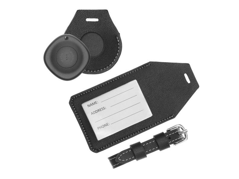 4smarts Tracker SkyTag/Luggage Tag, Bagage, Sort, Støvresistent, Vandtæt, Imiteret læder, IP66, iPad 9.7 6th Gen.(2018)/A1893,A1954iPhone 13 ProiPhone 7PlusiPad 10.2 8th Gen(2020)/A2270,A2428...