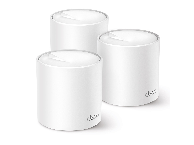 TP-Link Deco X50 (3-pack), Hvid, Intern, CE: <20 dBm (2.4 GHz) <23 dBm (5 GHz) FCC: <30 dBm (2.4 GHz) <30 dBm (5 GHz), Dual-band (2,4 GHz / 5 GHz), Wi-Fi 6 (802.11ax), 802.11a, 802.11b, 802.11g, Wi-Fi 4 (802.11n), Wi-Fi 5 (802.11ac), Wi-Fi 6 (802.11ax)