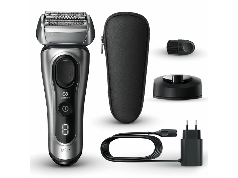 Braun Series 8 8517s, Silver, Knappar, Batteri, Litium-Ion (Li-Ion), Inbyggt batteri, 60 min