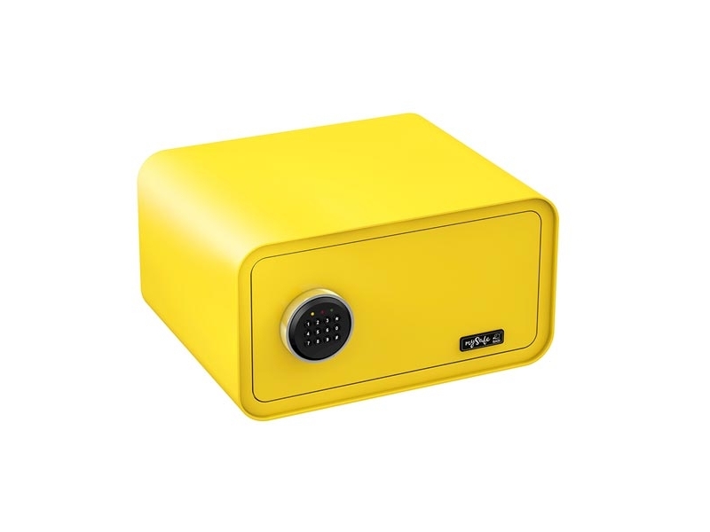 BASI mySafe 430, Fritstående pengeskab, Gul, Kode, Elektronisk, Væg, Batteri, AA