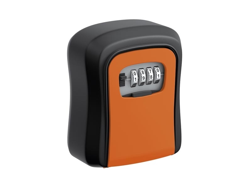 Basi Ssz 200, Wandtresor, Schwarz, Orange, Zahlenschloss, Aluminium, Wand, Schlüssel