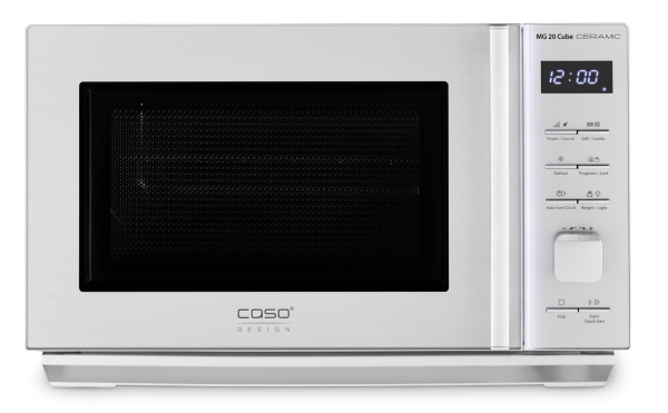 Caso Mg 20 Cube, Arbeitsplatte, Grill-Mikrowelle, 20 L, 800 W, Tasten, Drehregler, Silber