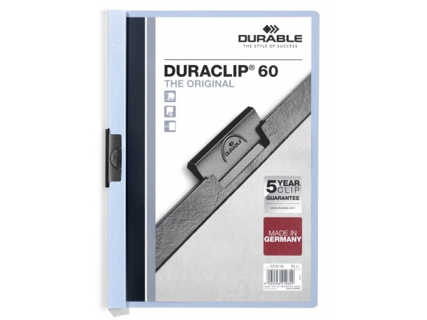 Durable Duraclip 60, Hellblau, Transparent, Pvc, 60 Blätter, A4, 1 Stück(E)