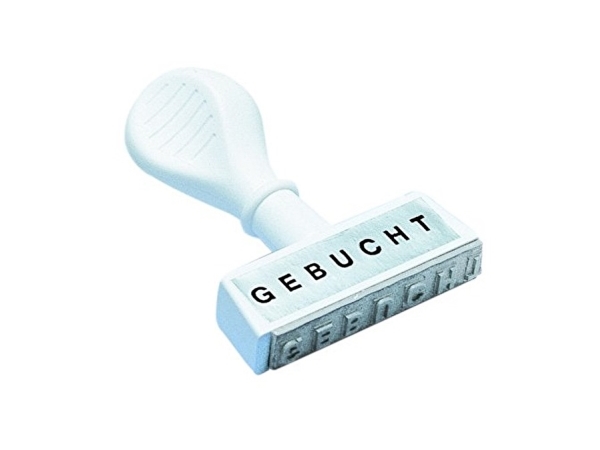 '"'Wedo Textstempel ""Gebucht"" "''