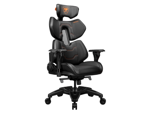 Cougar Gaming-Stuhl Terminator, Schwarz, Universal-Gamingstuhl, 135 Kg, Gepolsterter Sitz, Gepolsterte Rückenlehne, Universal, 160 Cm
