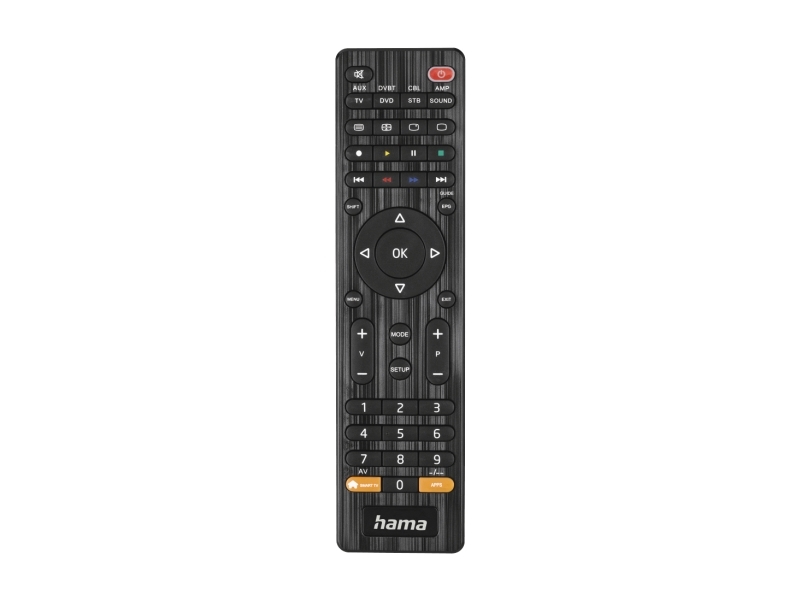 Hama 00221054, Dvd/Blu-Ray, Tv, Ir Wireless, Drucktasten, Schwarz