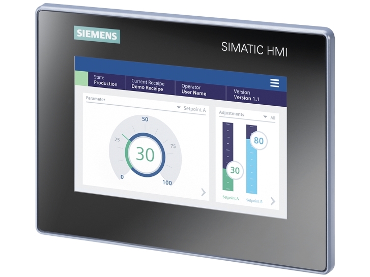 Siemens 6AV2123-3GB32-0AW0 6AV21233GB320AW0 SPS-Touchpanel, 17,8 cm (7), 480 x 800 pixel, LCD, TFT, 214 mm, 158 mm