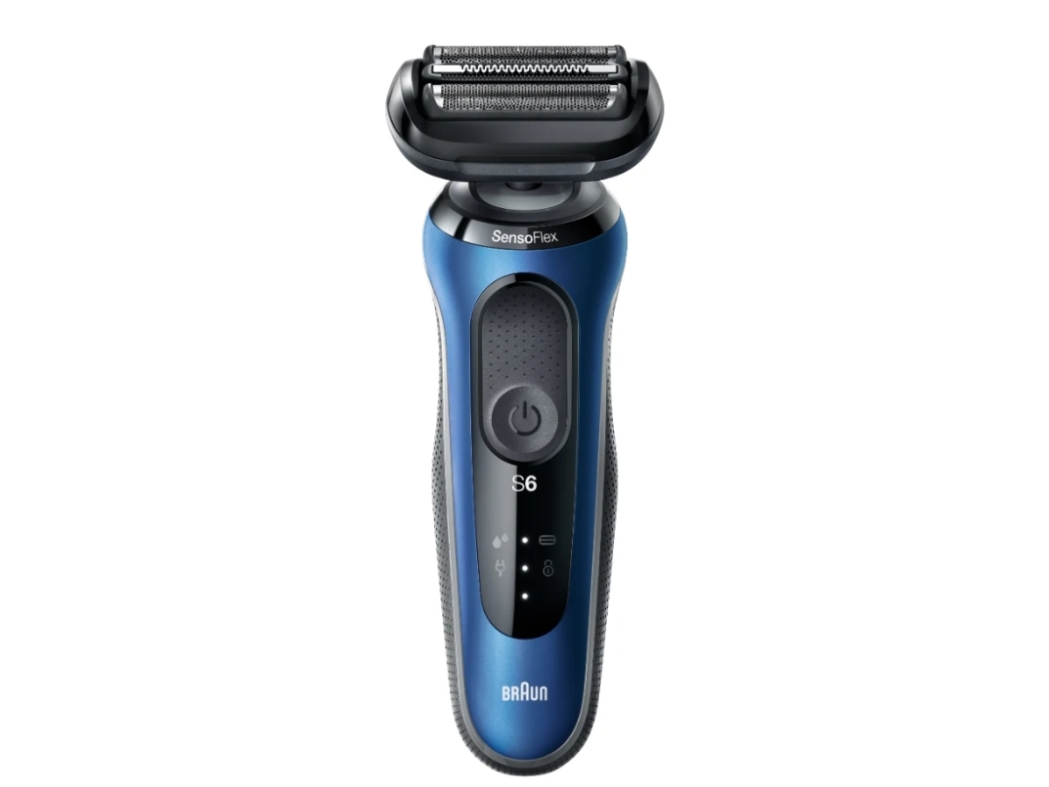 Braun Series 6 61-B4500cs, Folienschaber, Schwarz, Blau, Tasten, Led, Ladend, Leistung, Wechselstrom/Batterie