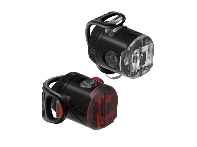 Lezyne FEMTO USB DRIVE PAIR, Baglys + forlys (sæt), Sort, IPX7, LED, Nat, Blinkende lys, Kontinuerligt lys