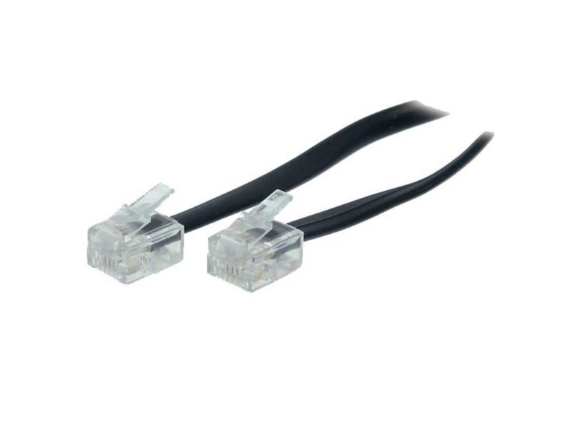 S/Conn Maximum Connectivity 70090-, 10 M, Rj-11, Rj-11, Sort, Hanstik, Hanstik