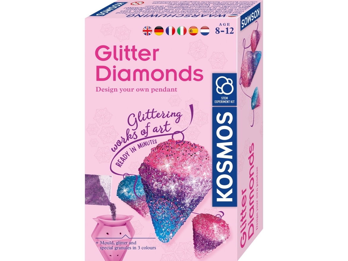 Kosmos Glitter Diamonds, Experimentier-Set, Chemie, 8 Jahr(E), Hellrosa