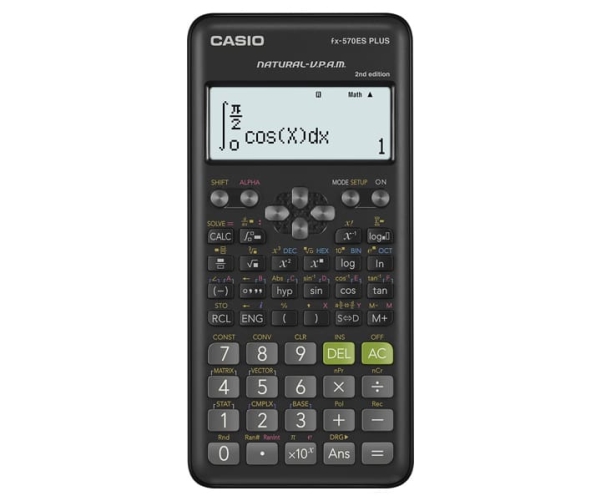 Casio FX-570ESPLUS-2, Skrivbord, Vetenskapsfunktion, 12 siffror, Batteri, Svart