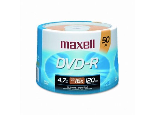 Maxell Dvd-R 4.7Gb 16X Spindle 50Pk, Dvd-R, Spindel, 50 Stk, 4,7 Gb