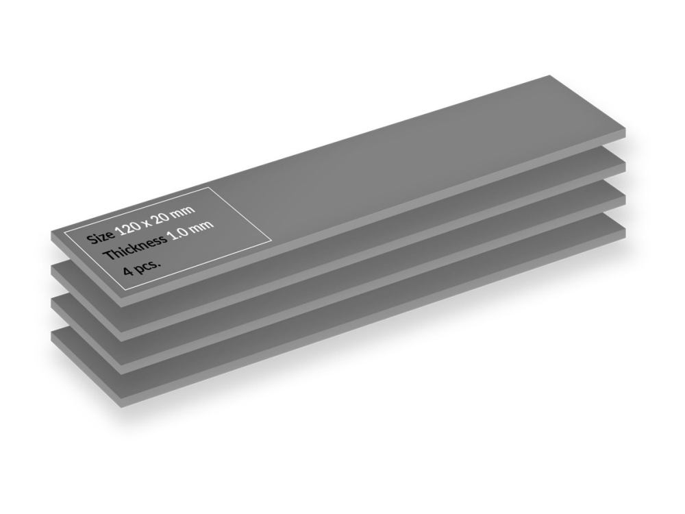 Arctic 4Er Set Arctic Tp-4 Thermal Pads 120X20x1mm (Grau)