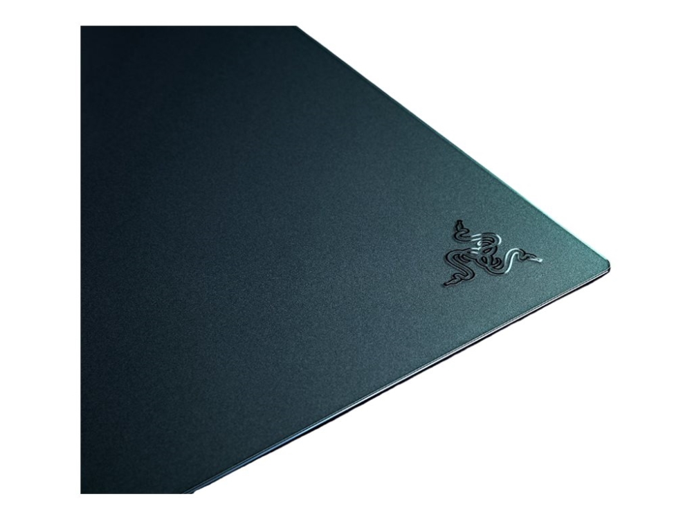 Razer Atlas Pro, Schwarz, Einfarbig, Gehärtetes Glas, Gummi, Anti-Rutsch-Basis, Gaming-Mauspad
