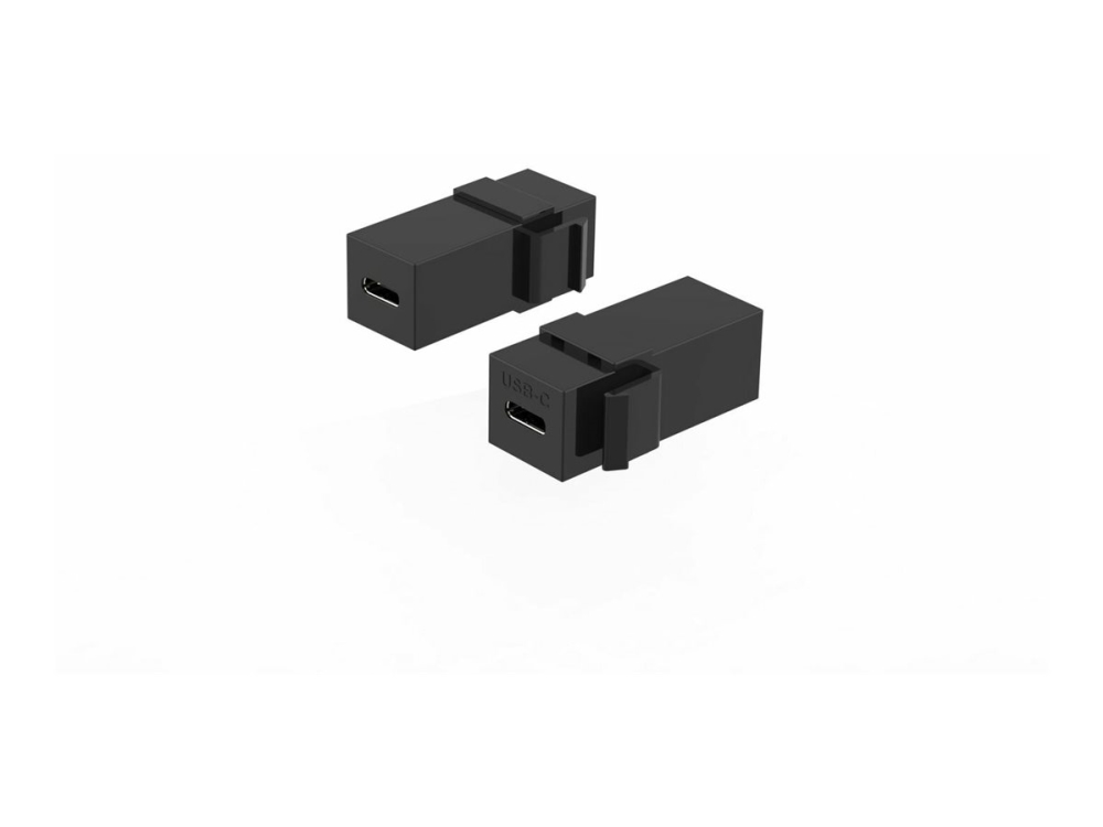 Microconnect - Usb Adapter - Usb-C (Hun) Til Usb-C (Hun) - Usb 3.2 - Keystone-Stik, 2-Vejs - Sort