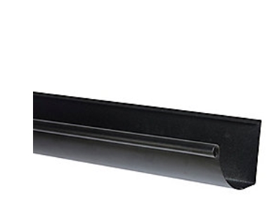 tagrende Ark. 333mm - alu sort kvartrund Lgd 3000mm.