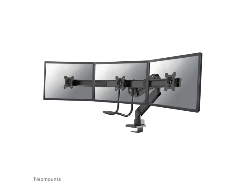 Neomounts Nm-D775dx3black Monitorarm 17-27" - Gasfeder - Topfix - 180°-Stopp, Klemme/Durchführung, 6 Kg, 43,2 Cm (17"), 68,6 Cm (27"), 100 X 100 Mm,
