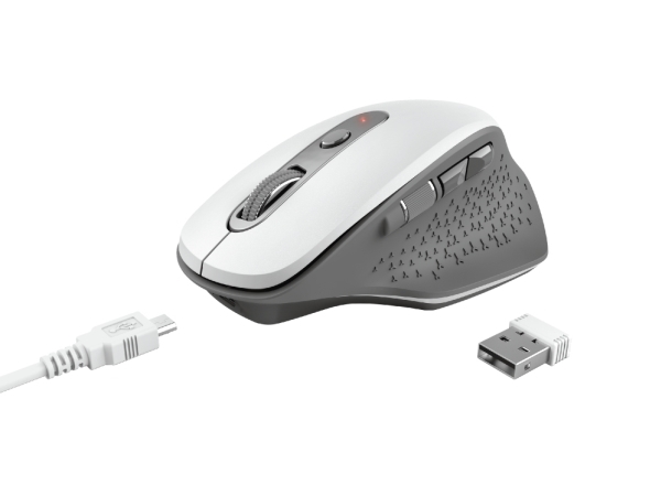 Trust Ozaa, Rechts, Optisch, Rf Wireless, 2400 Dpi, Weiß