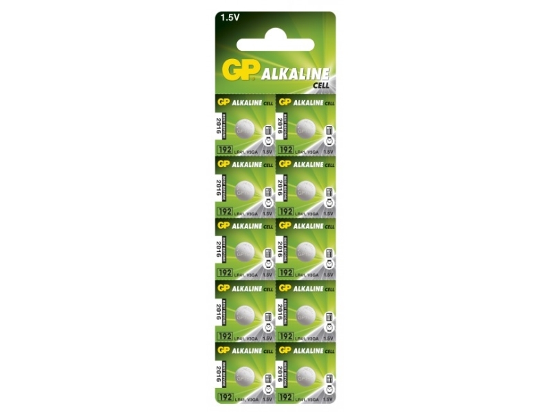 Gp Batteries Lr41, Einwegbatterie, Lr41, Alkali, 1,5 V, 10 Stück(E), 24 Mah