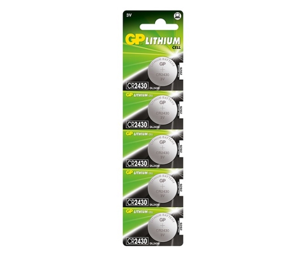 GP Lithium 3V CR2430 Knapcelle Batteri - 5 stk.