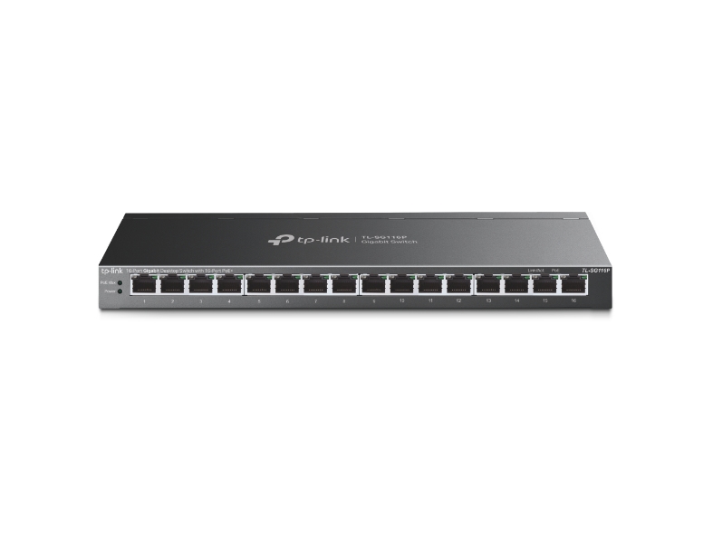 Tp-Link 16Port Gigabit Desktop Switch With 16Port Poe+ 16X Gigabit Poe+ Ports 802.3At/Af 120W Poe Power Desktop Steel Case