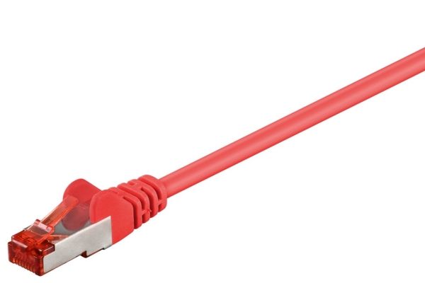 Goobay Netværkskabel CAT 6, S/FTP (PiMF), rød, 20 m kobberleder (CU), halogenfri kabelkappe (LSZH)