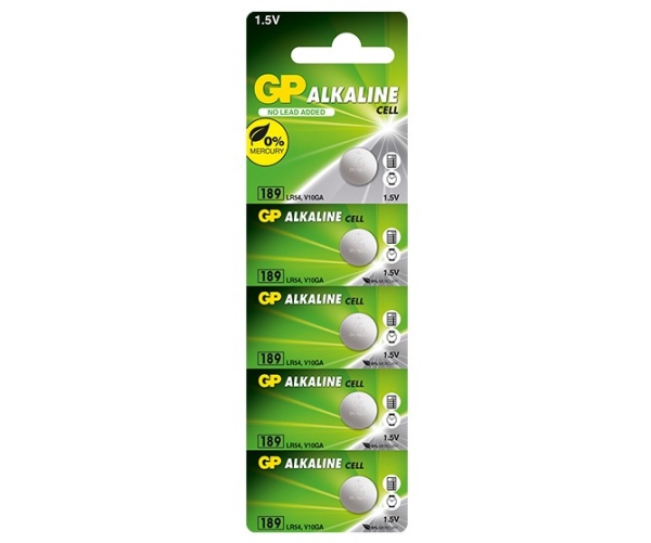 Gp Batteries Alkaline Cell 189F, Einwegbatterie, Sr54, Alkali, 1,5 V, 5 Stück(E), 44 Mah