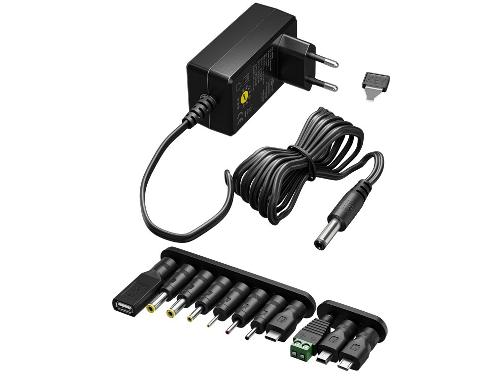 Goobay 65592, Universel, Indendørs, 100-240 V, 3,6 W, Overstrøm, Højspænding, Overbelastning, Kortslutning, Sort