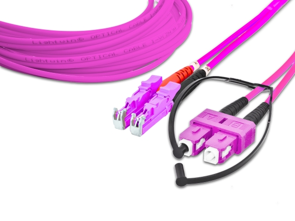 Lightwin High Quality Duplex Lwl Patchkabel, Mm Om4, Lsh - Sc, 10 M, Om4, E-2000 (Lsh), Sc