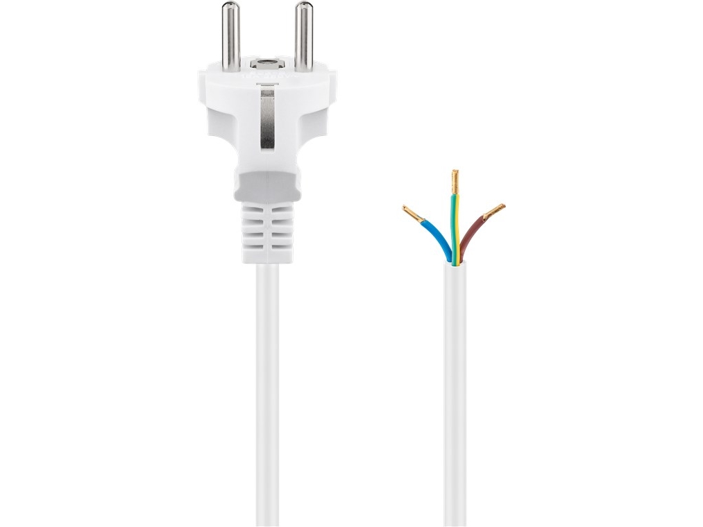 Goobay 51328 el-ledning Hvid 1,5 m Strømstik type F CEE7/7