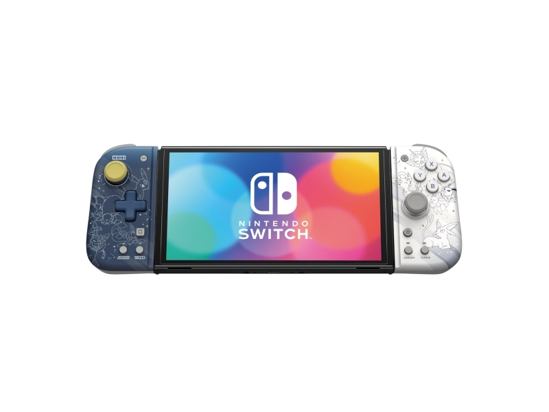 Hori Split Pad Compact Eevee, Gamepad, Nintendo Switch, Nintendo Switch Oled, D-Pad, Turbo-Taste, Blau, Weiß, 192 Mm, 153 Mm