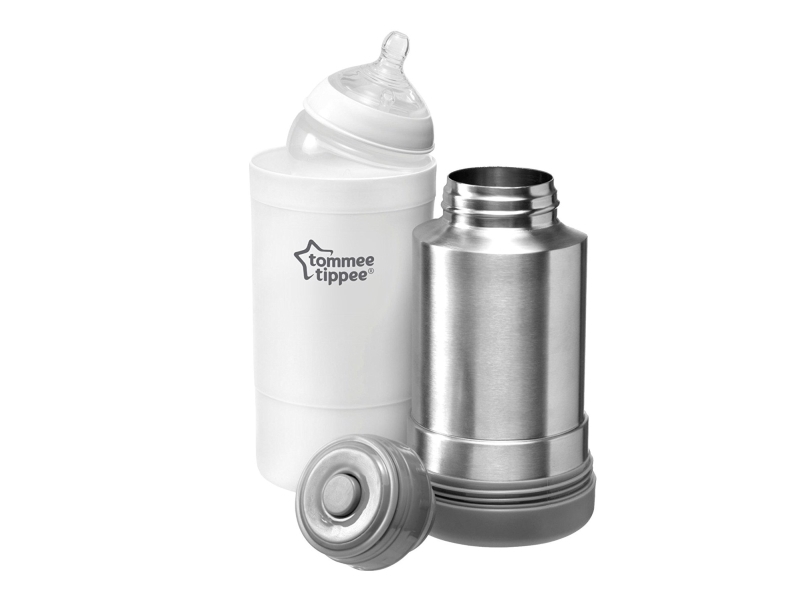 Tommee Tippee Travel Bottle And Food Warmer, Edelstahl, Weiß