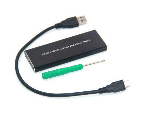 Coreparts Msub8001, Ssd Kabinet, M.2, Pci Express, Usb-Tilslutning, Sort